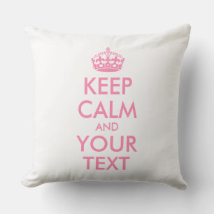 Personalised KEEP CALM and YOUR TEXT Outdoor Cushion