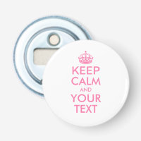 Personalised KEEP CALM and YOUR TEXT - pink