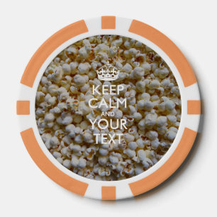 Personalised KEEP CALM AND Your Text Poker Chips