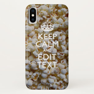 Personalised KEEP CALM AND Your Text Popcorn Case-Mate iPhone Case