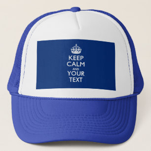 Personalised KEEP CALM AND Your Text Trucker Hat