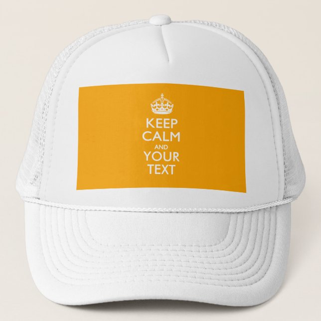 Personalised KEEP CALM AND Your Text Trucker Hat (Front)