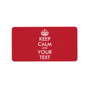 Personalised KEEP CALM and YOUR TEXT - white Label