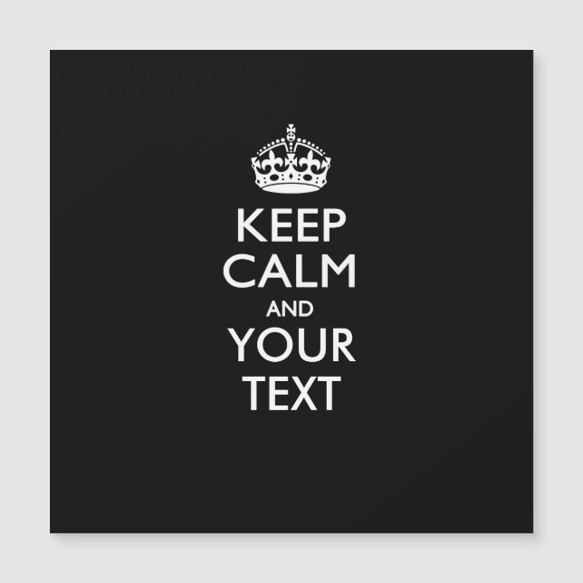 Personalised KEEP CALM Change Background Colour (Front)