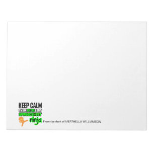 Personalised Keep Calm EXCELlent SPREADSHEET NINJA Notepad