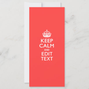 Personalised KEEP CALM Your Text in Coral