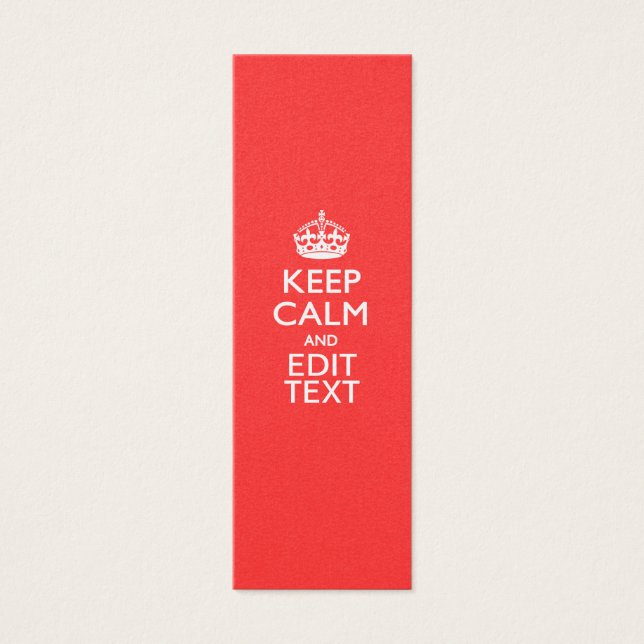 Personalised KEEP CALM Your Text in Coral (Front)