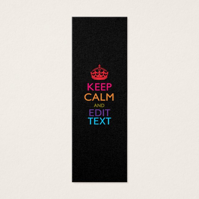 Personalised KEEP CALM Your Text Multicolored (Front)