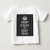 Personalised KEEP CALM Your Text on Black Stripes