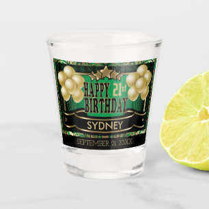 Personalised Keepsake Happy Birthday - Green Shot Glass