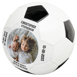 Personalised Keepsake New Baby Boy Custom Soccer Ball