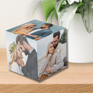 Personalised Keepsake Newlywed Couple Photo Cube