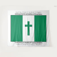 Personalised Keepsake | NIGERIA FLAG with Cross