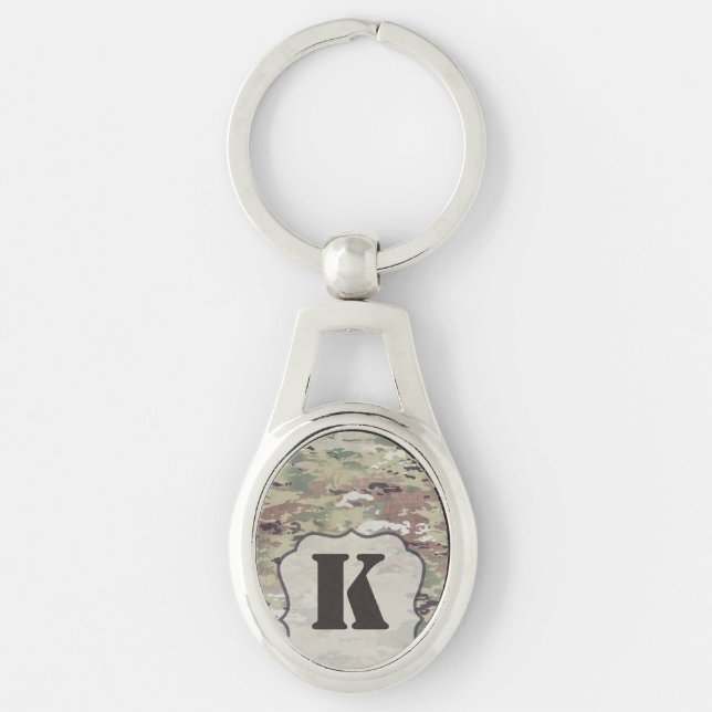 Personalised Key Chain Army OCP Camo Uniform Camof (Front)