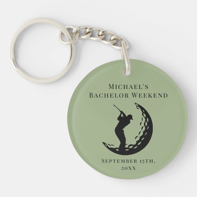 Personalised Key Chain | Bachelor Golf Weekend (Front)