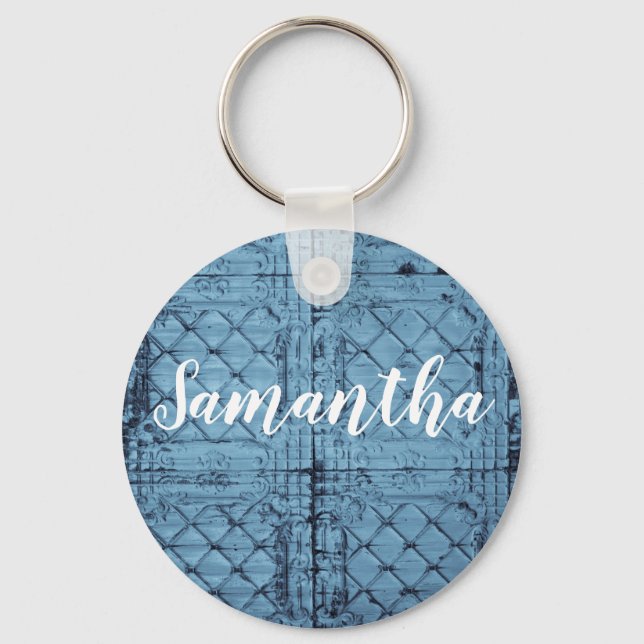 Personalised Key Chain Rustic Tin Panel Ceiling Co (Front)
