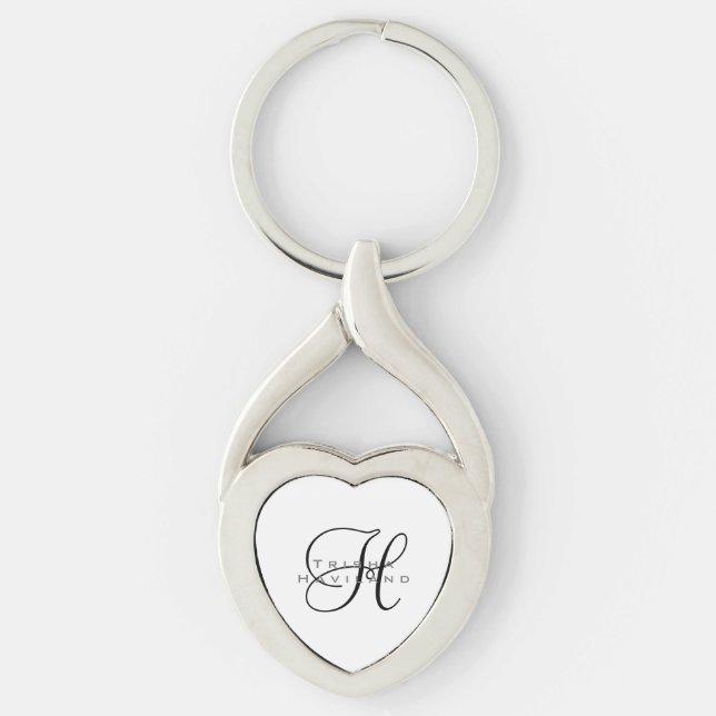 Personalised Keychain with Monogram (Front)