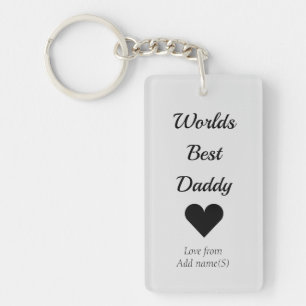 Personalised keychain worlds best daddy
