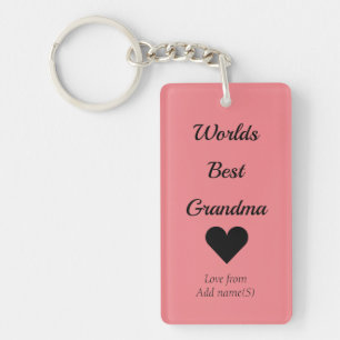 Personalised keychain worlds best grandma