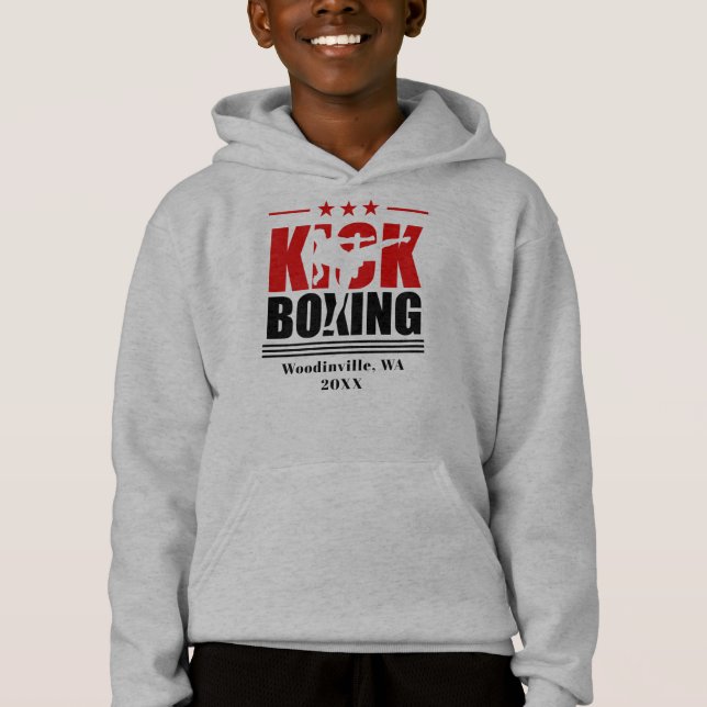Personalised Kick Boxing Boxer Location Date Name (Front)