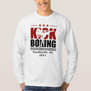 Personalised Kick Boxing Boxer Location Date Name T-Shirt