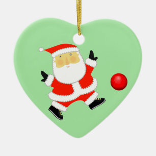 Personalised Kickball Christmas Ceramic Ornament