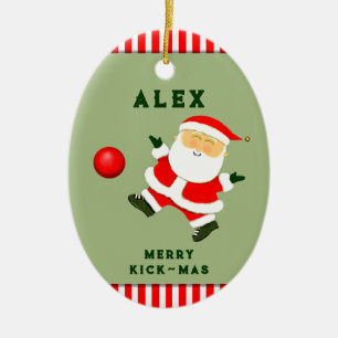 personalised kickball player collectable ceramic ornament