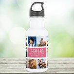 Personalised Kid Child Name Instagram Photos Pink 532 Ml Water Bottle<br><div class="desc">Modern,  personalised Instagram photo collage water bottle for the best Back to School day Ever. A perfect gift also for a child's birthday! She'll love carrying his favourite people around wherever he goes and it will help ease anxiety over the first day of school. This is the pink version.</div>
