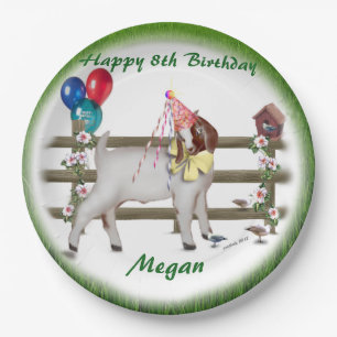 Personalised Kid Goat Theme Birthday Party Plates