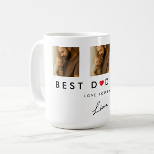 Personalised Kid Signature Photo gift for Dad Mug