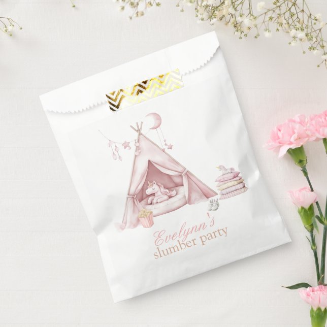 Personalised kid sleepover slumber Birthday Party  Favour Bag (Sealed)