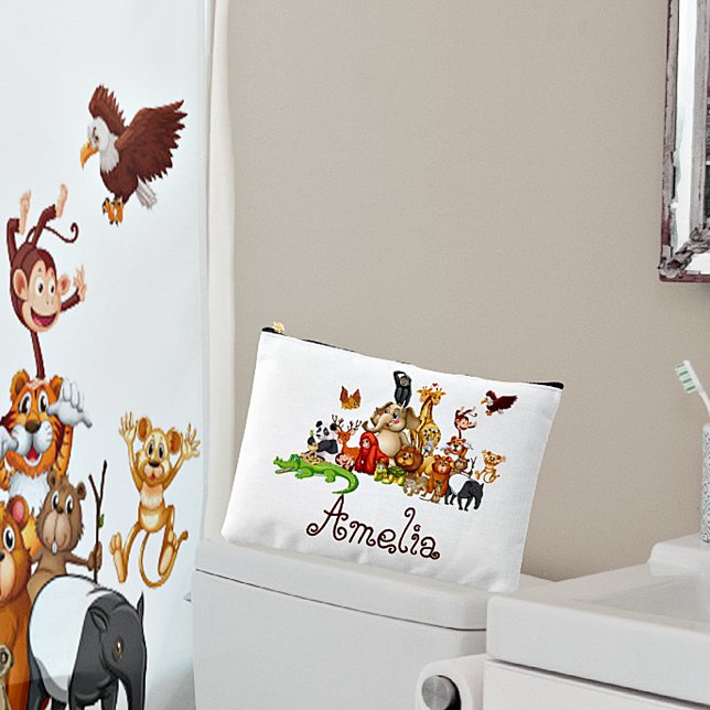 Personalised Kid's animals  Accessory Pouch (Creator Uploaded)