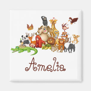 Personalised Kid's animals  Magnet