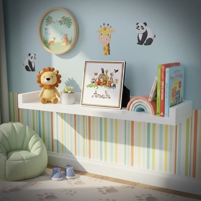 Personalised Kid's animals  Plaque (Creator Uploaded)