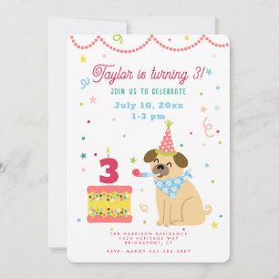 Personalised Kids Birthday cherry Invitation