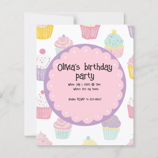 personalised kids birthday cupcake design