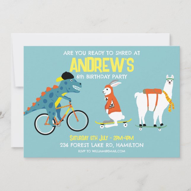 Personalised Kids Birthday Party Invitation (Front)