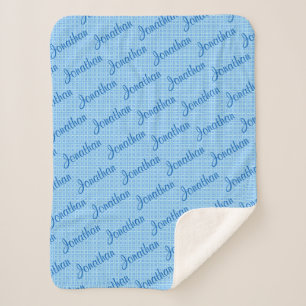 Personalised Kid's Blanket in Light Blue 