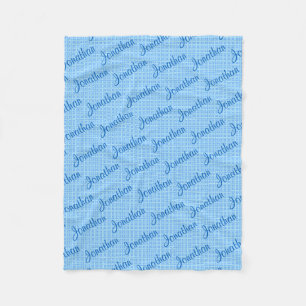 Personalised Kid's Blanket in Light Blue 
