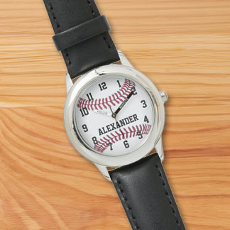 Personalised Kids Boys Baseball Watch