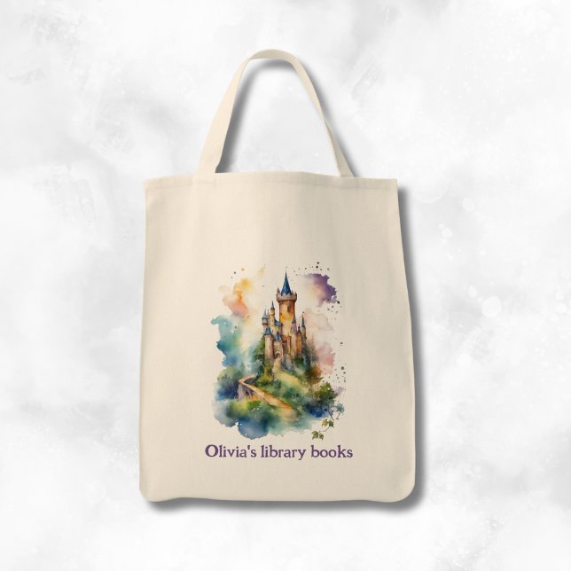 Personalised Kid's Castle Library Book Tote Bag (Creator Uploaded)