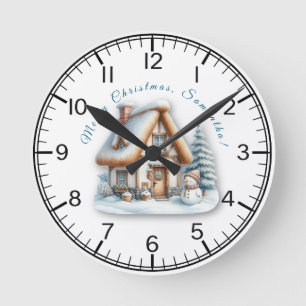 Personalised Kids Christmas Wall Clock