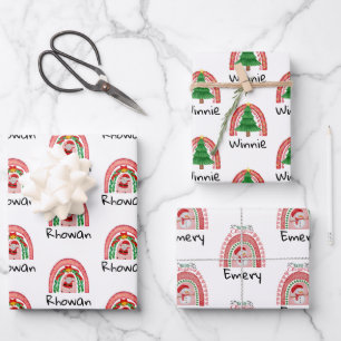 Personalised Kids Christmas Wrapping Paper Sheets