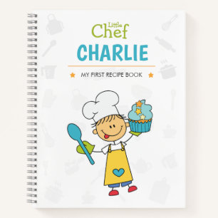 Personalised Kids Cookbook for Boys – Cupcake Them Notebook