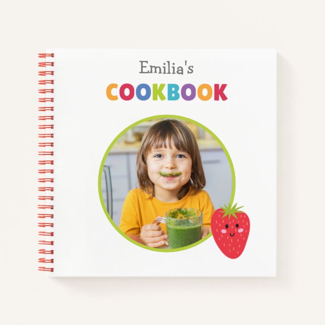 Personalised Kids Cookbook (Your Photo)  Notebook (Front)