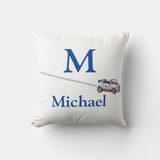Personalised Kids Cool Car  Cushion (Front)