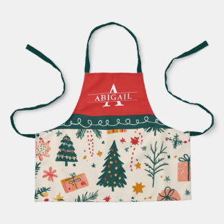 Personalised Kids Festive Christmas Baking Apron
