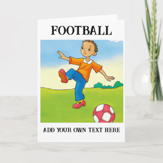 Personalised Kid's Football Greeting Card