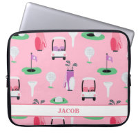 Personalised Kids Golfer Golfcart Golfing Sporty