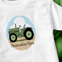 Personalised Kids Green Farm Tractor
